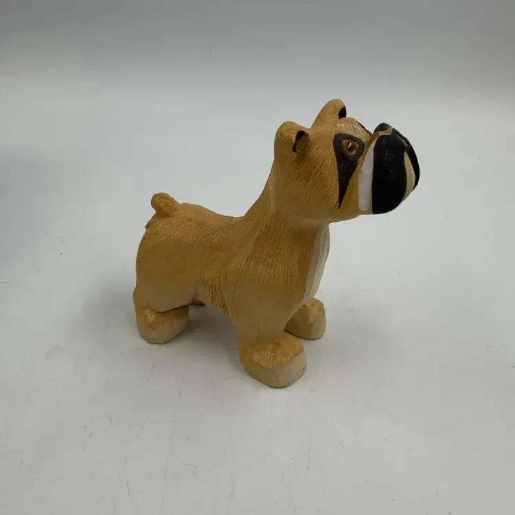 Vintage Artesania Bulldog Handmade Pottery Painted Eyes