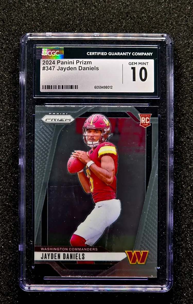 2024 PANINI PRIZM #347 JAYDEN DANIELS ROOKIE RC CGC 10