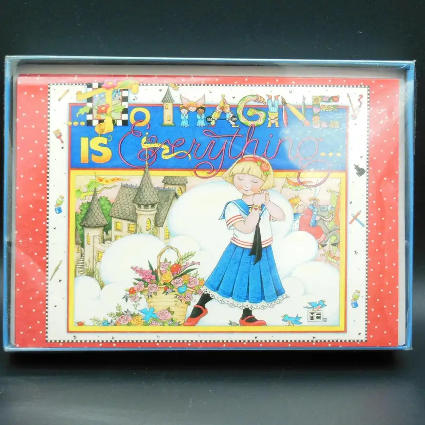 New-Sealed MARY ENGELBREIT BLANK NOTE CARDS. 4 Different Fronts-16 Cards, Vintage NOS!