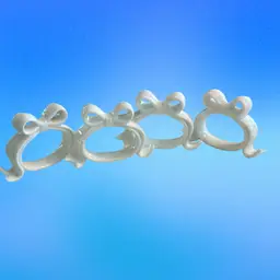 Vintage Bow Bone China Napkin Rings by Audrey 3.5"x2.25" Set of 4