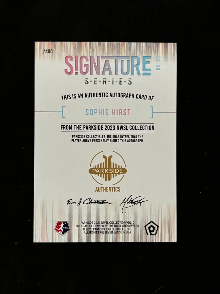 Sophie Hirst - 2023 Parkside  NWSL Signature Series