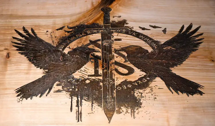 Inlaid Custom butcher block, live edge, or end grain cutting board