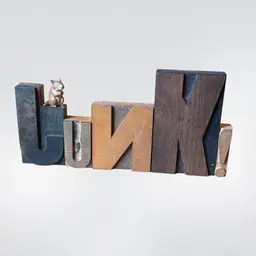 Lot Of Antique Wood Printer Blocks