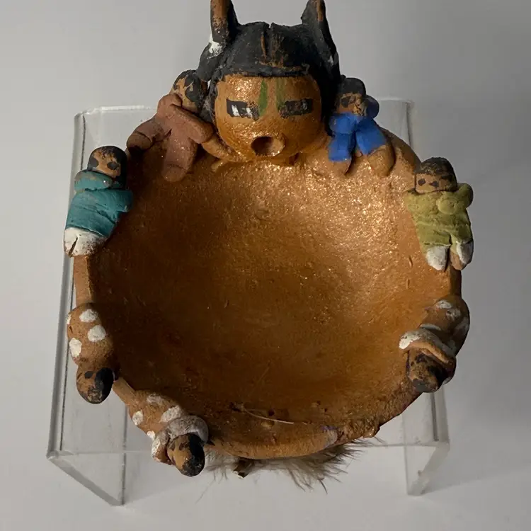 NA Jemez Earth’s Story Storyteller Mini Bowl By Rain Circles 2002 3.5”
