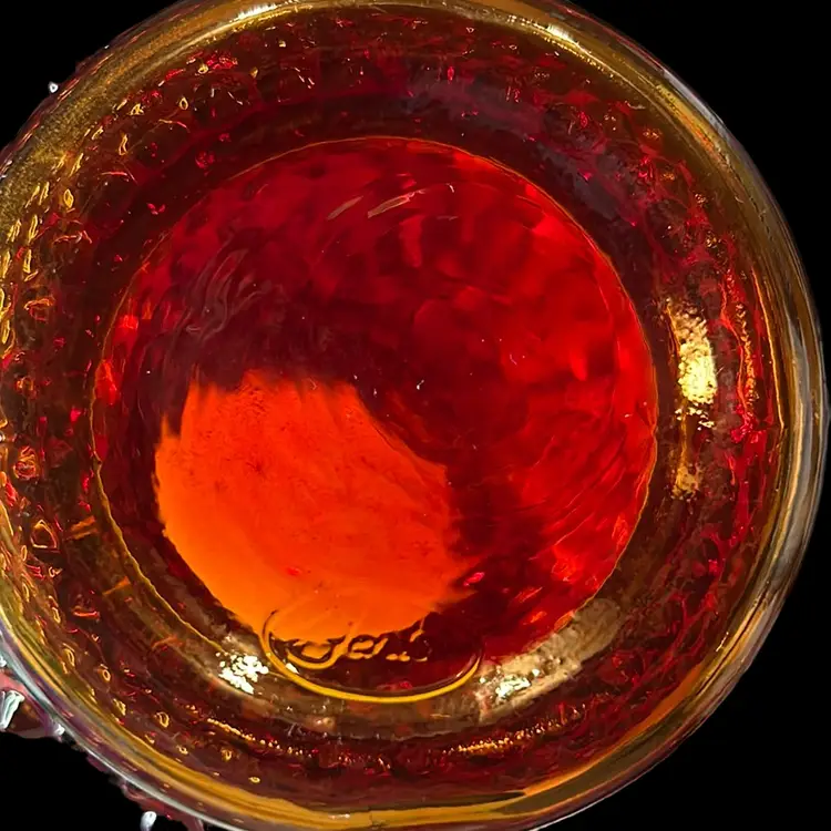 Vintage Fenton Large Ruby Red Hobnail Glass Vase - Glow