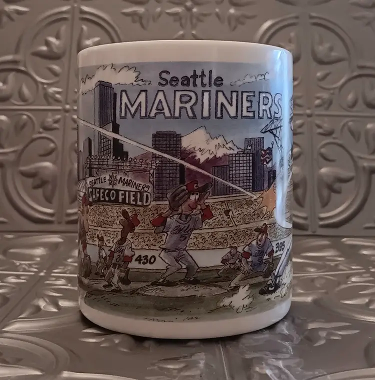 vintage Seattle Mariners Coffee Cup Safeco Field seahawks sonics sounders kraken