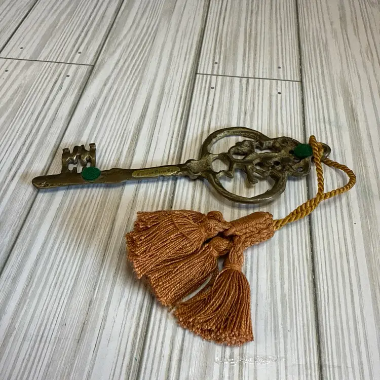 Vtg Solid Brass Key for Table Decor by Corona Decor Co
