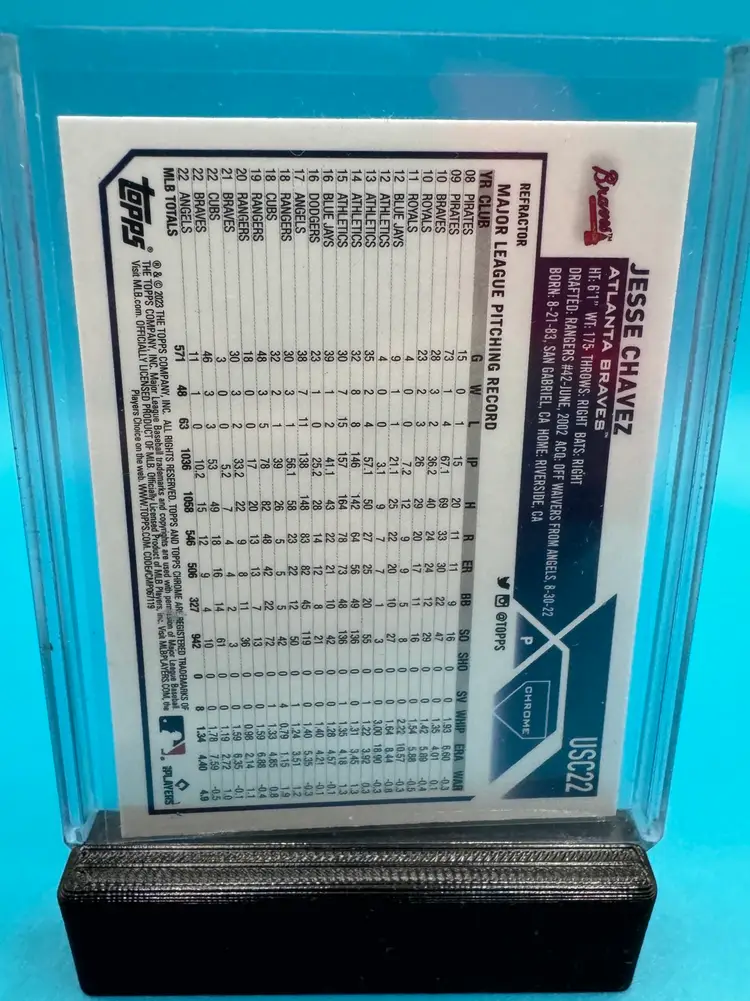 Jesse Chavez Topps Chrome Refractor Atlanta Braves