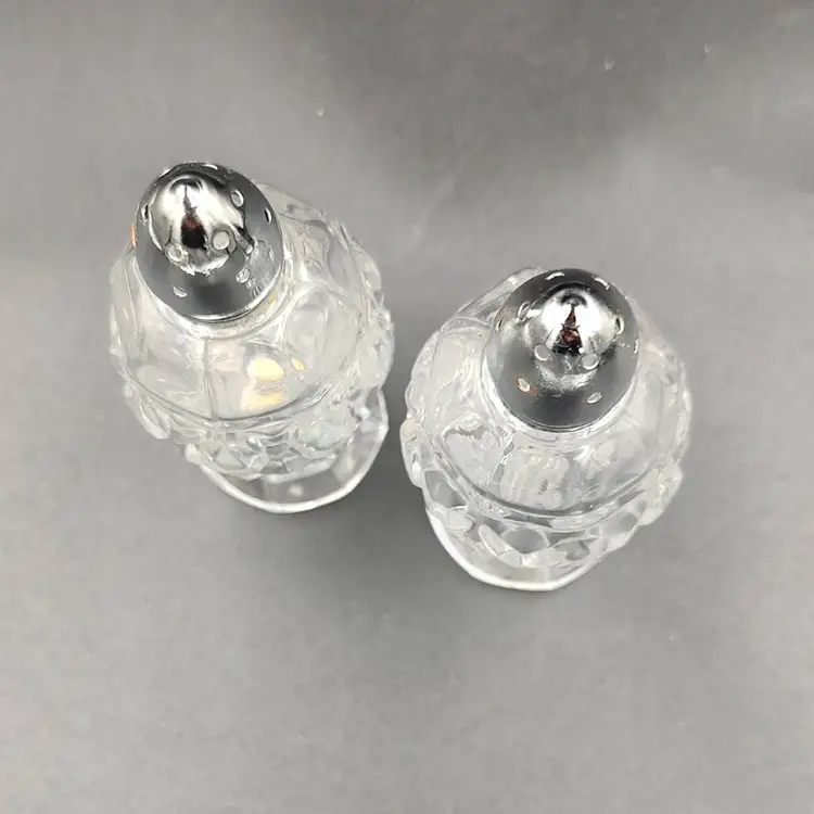 Vtg West Germany Glass Salt And Pepper Shakers
