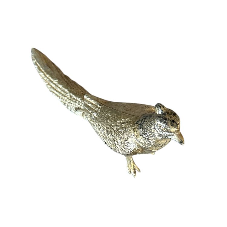 Vintage Silver Pheasant Salt or Pepper Shaker