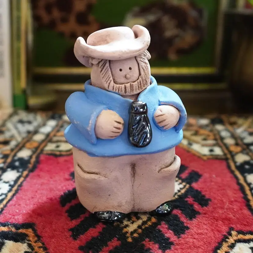 Vintage Studio Pottery Figurine | Artist Signed Pottery
