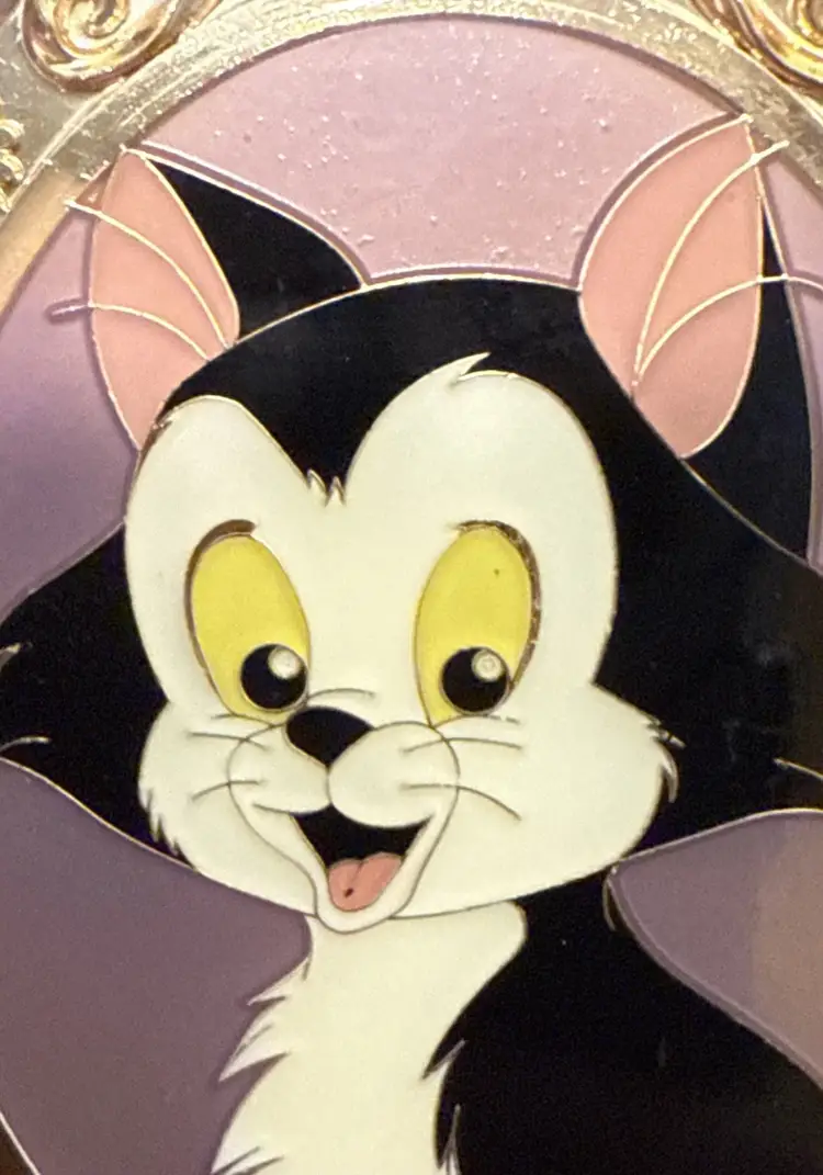 WDI Figaro Cat Portrait Gold Frame D23 Expo LE 300 Pin Pinocchio Cast Exclusive