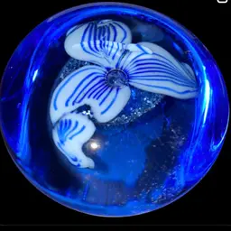 #34- Vintage 1985 RARE Signed Terry Crider At Summit Art Glass Paperweight - Pinks 3" AS-IS