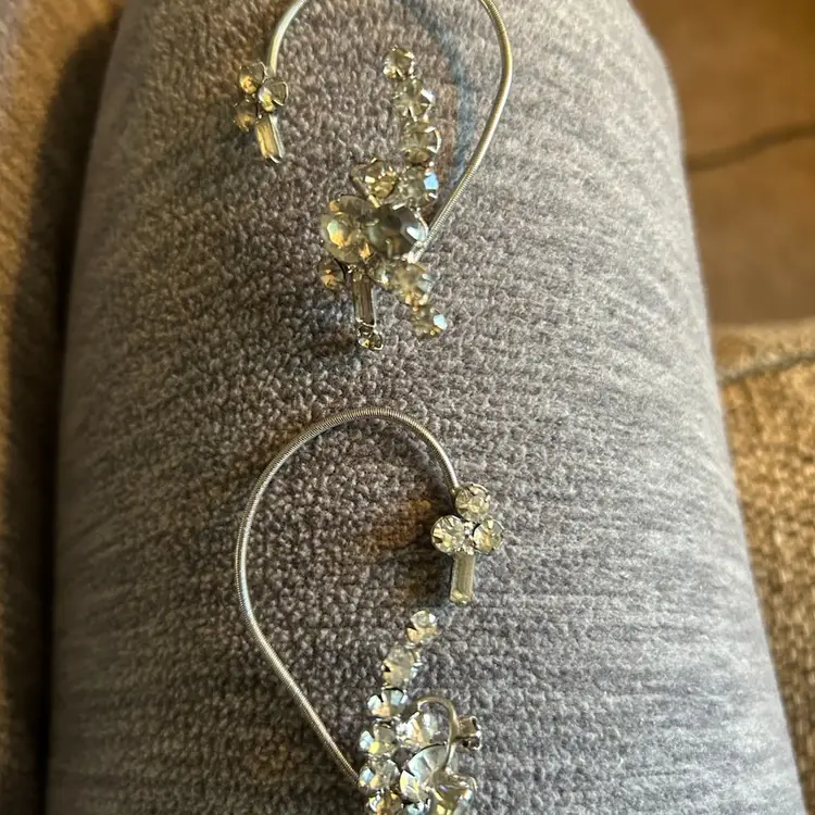 Vintage Clear Rhinestone Ear Wraps
