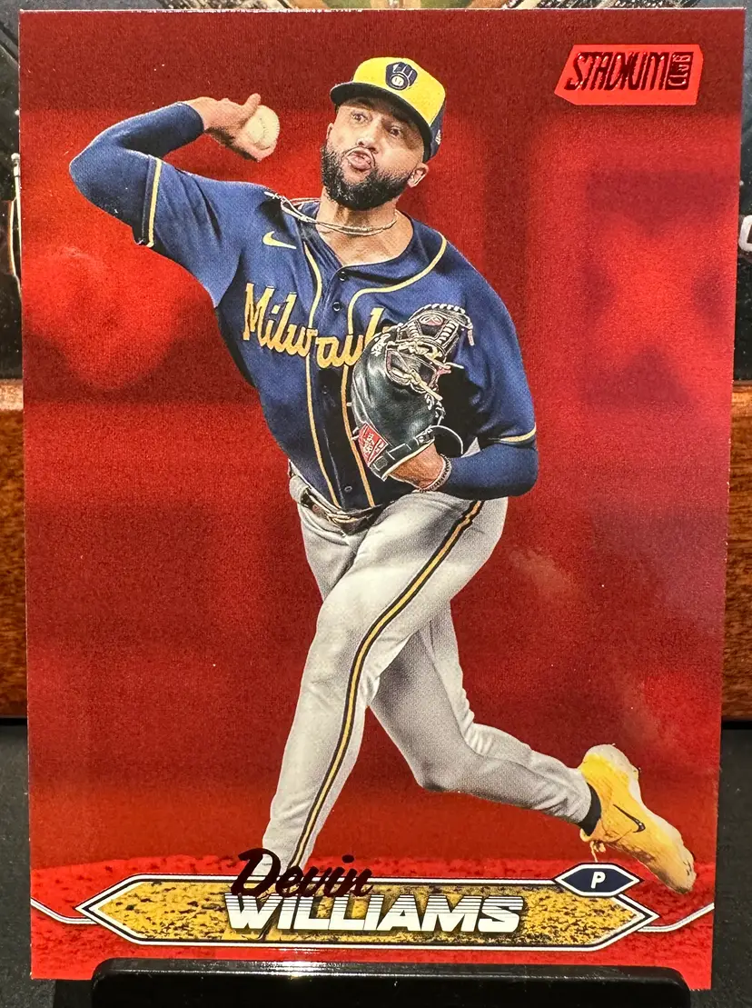Devin Williams Red Foil parallel 2024 Stadium Club 181 Milwaukee Brewers