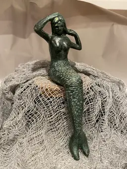 Cast Iron Mermaid Shelf Sitter Ocean Life Sea Creature Mythology