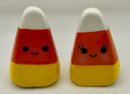 Cracker Barrel 2024 Cute Candy Corn Salt & Pepper Shakers, Halloween Table Decor, By HW, Made in China, Hand Wash Only