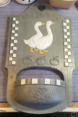 1988 Burwood Geese Bless This House Wall Hanging