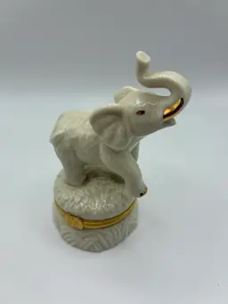Lenox Treasures Box Good Luck Elephant Box