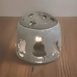 Cats & Stars Pottery Lamp Seagrove NC Pottery