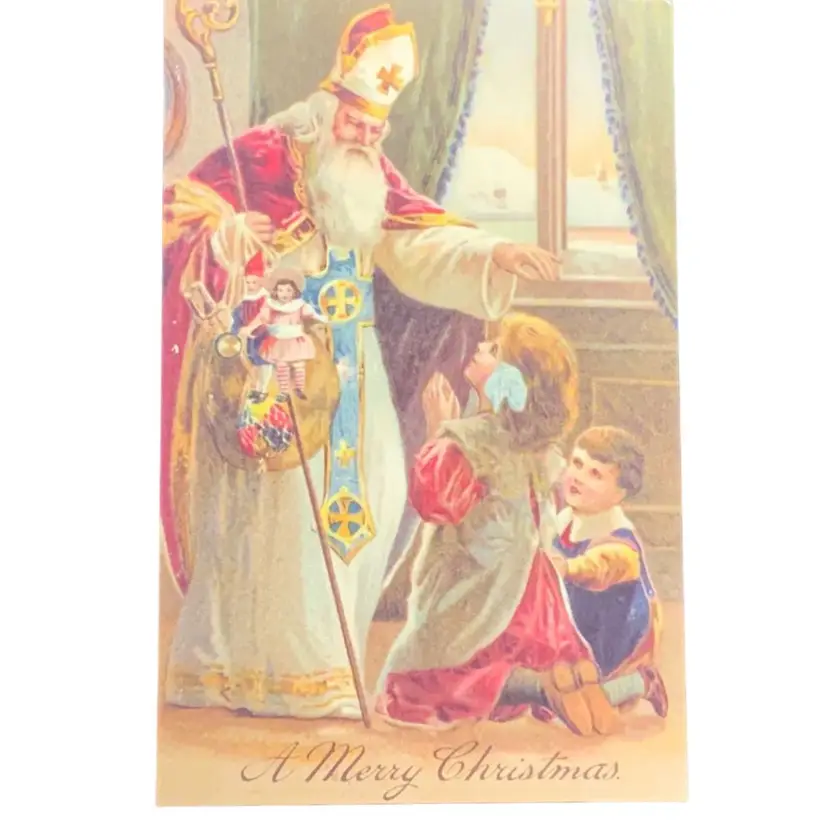Vintage Christmas Postcard Code 1989 by Leisure Arts, P.O. Box 5595, Little Rock, AR 72215