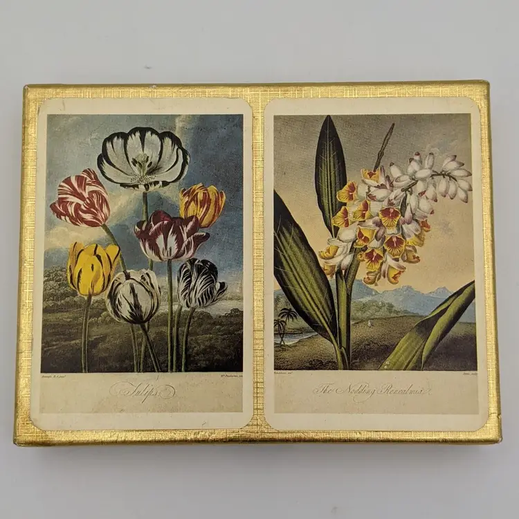 Piatnik Double deck playing cards Tulip and Rencealmia Dr. Robert Thornton Rare