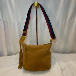 Margot Suede Convertible Shoulder Crossbody with Fringe