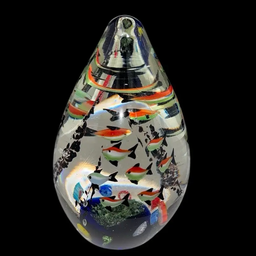 Vintage Large Egg Aquarium Paper Weight