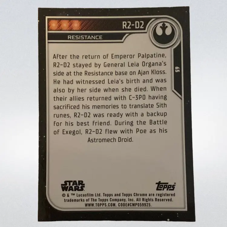 2023 Topps Chrome Star Wars R2-D2 Purple Wave