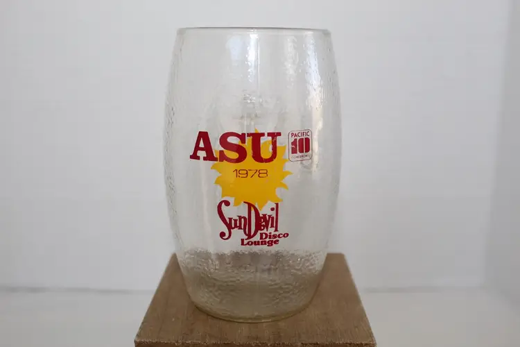 1978 ASU Sun Devil Disco Lounge Football Glass
