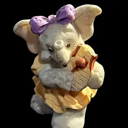 Vintage 1994 Signed J.C. Miniature Anthropomorphic Musical Elephant 🐘