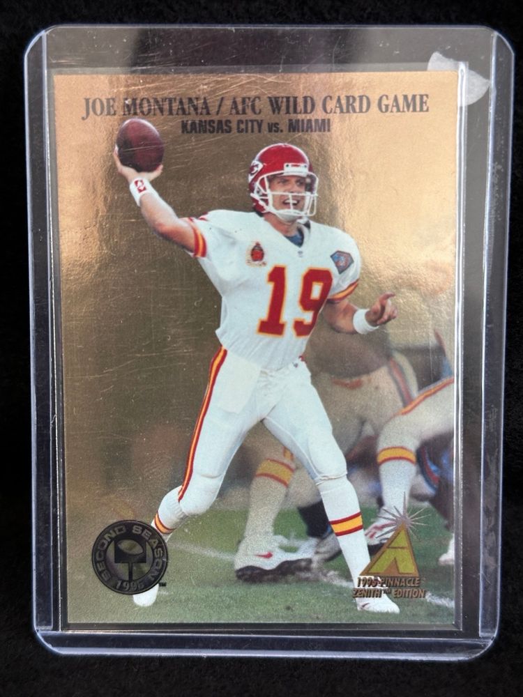 95’ Pinnacle Joe Montana AFC Wild Card Game KC Vs Miami