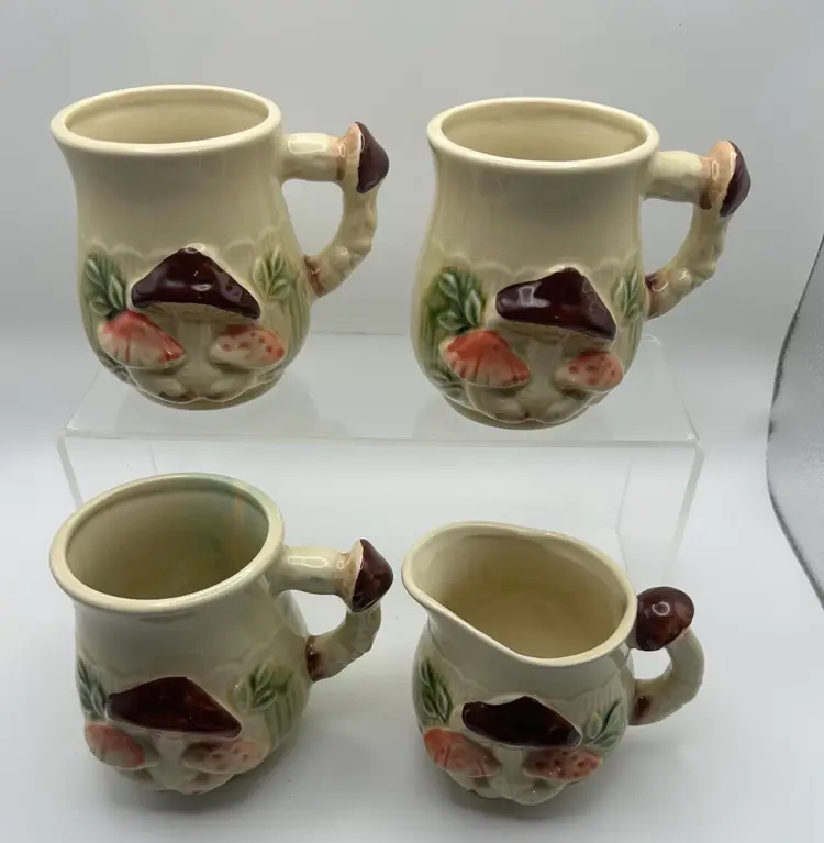 Empress by Haruta Mushroom Cups & Creamer - VTG