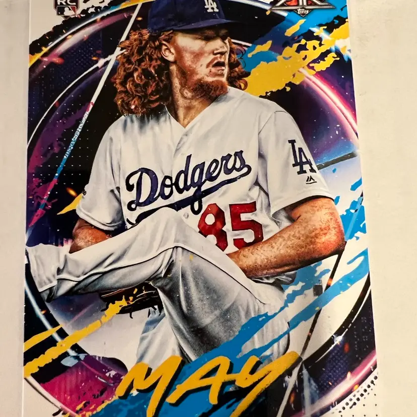 Dustin May RC Topps Fire Los Angeles Dodgers