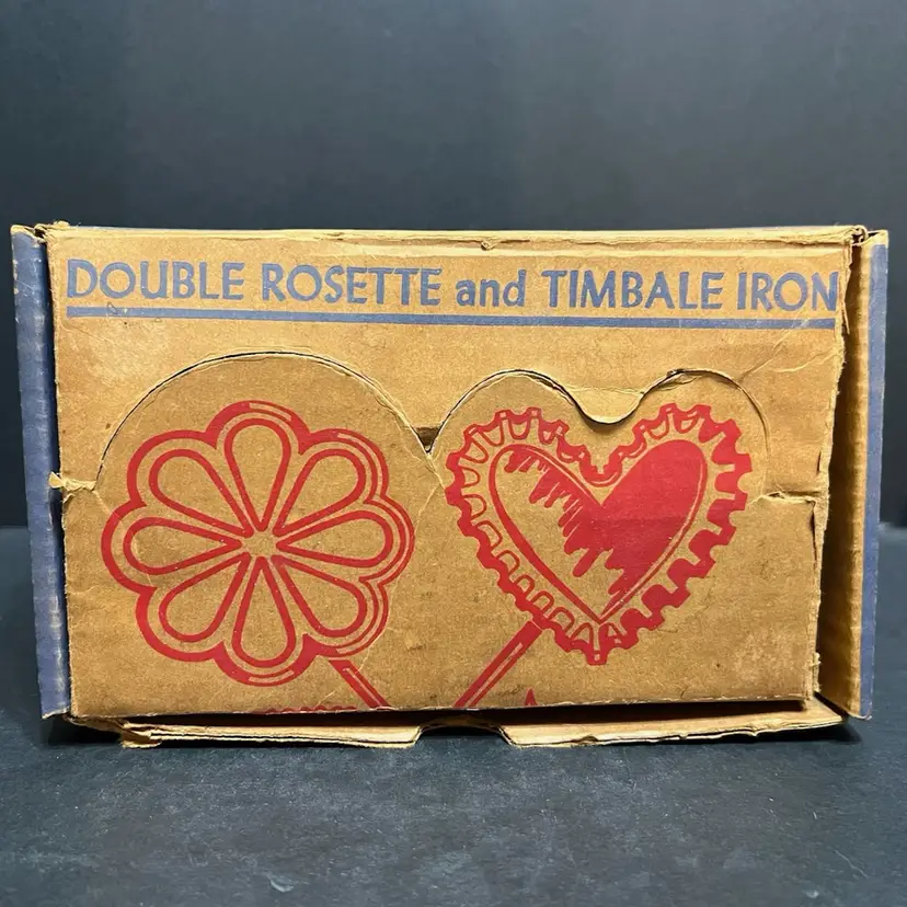 MARKDOWN! Nordic Ware Double Rosette & Timbale Iron 4 Molds Only In Box No Iron