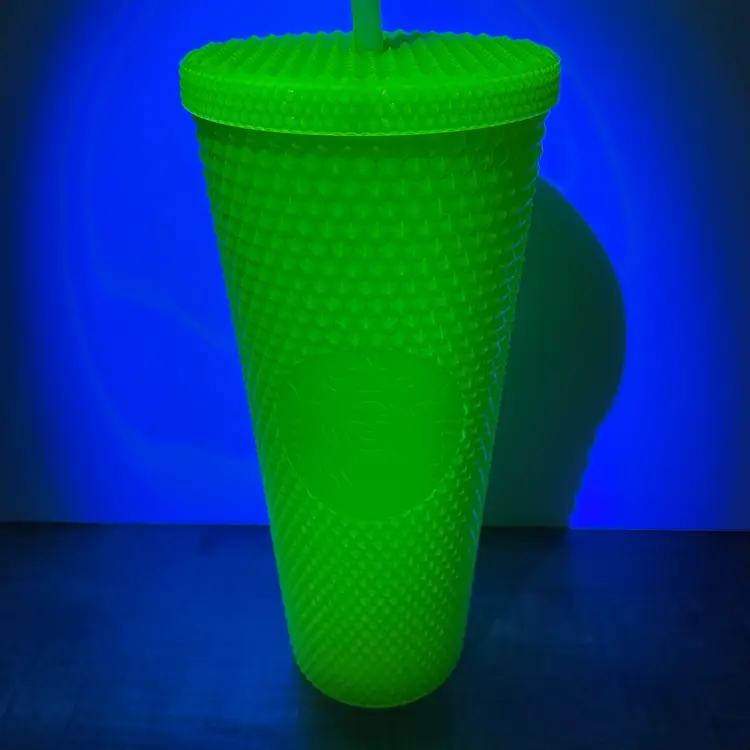 NEW STARBUCKS Lemongrass Glow in the Dark Studded Venti 24oz Tumbler Drink Cup