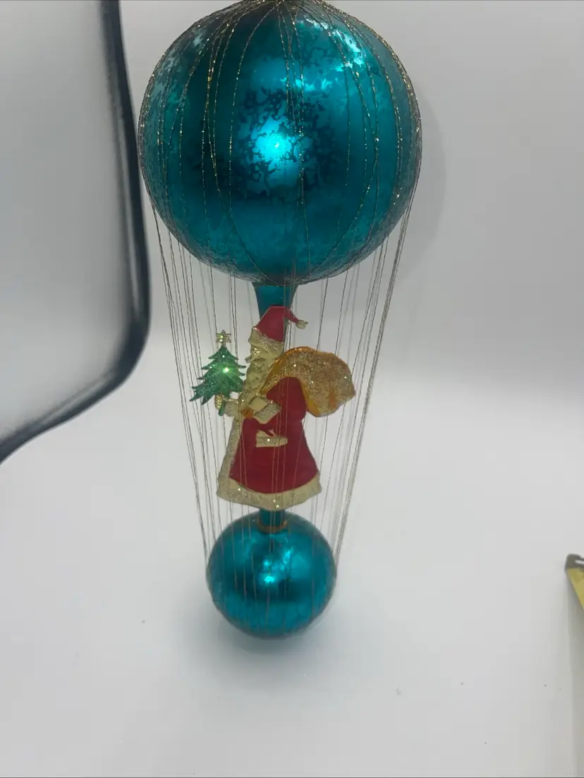 Christopher Radko Christmas Cloud Hoppers Santa Hot Air Balloons RARE.