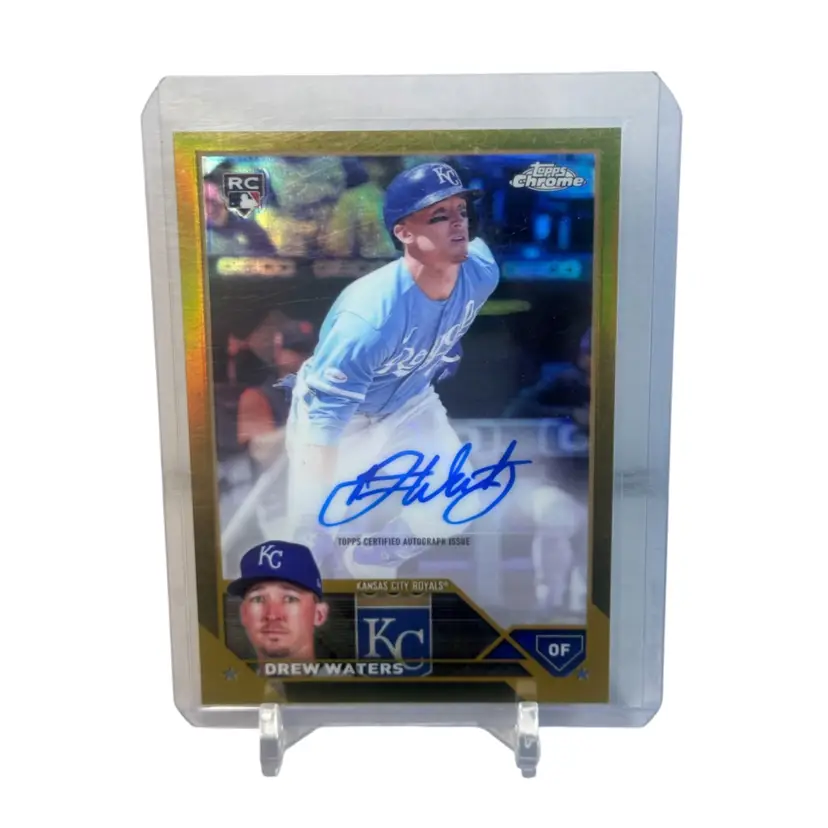 Drew Waters 2023 Topps Chrome RC Auto Gold /50 Kansas City Royals