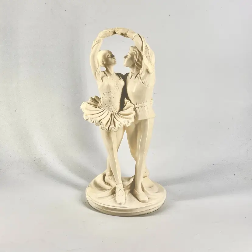 Ballerina & Dansuer Statue By Euro Marchi Made In Italy 1980s