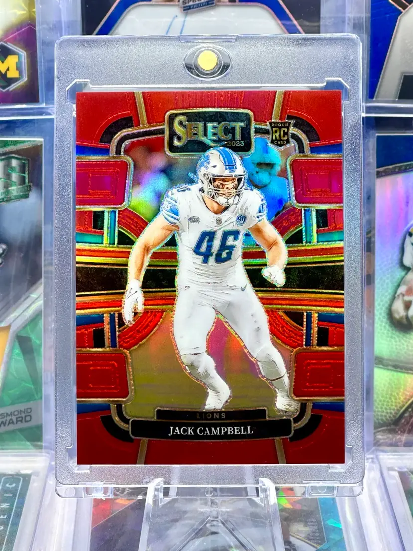 Jack Campbell 2023 Select Rookie JERSEY NUMBER MATCH 46/99 Prizm Detroit Lions