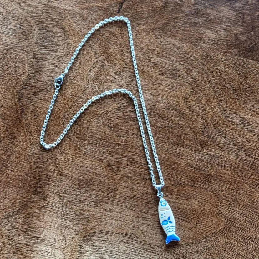 #03 Handmade Fish Charm Necklace