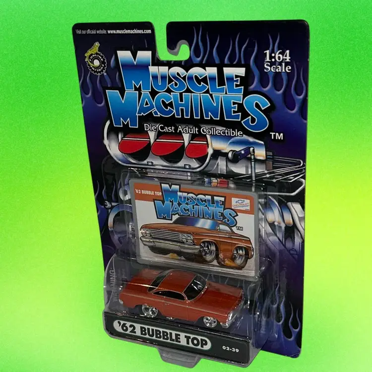 Muscle Machines 2002 '62 Chevy Bubble Top, metalflake orange