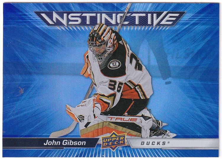 2023-24 Upper Deck Instinctive #IN20 John Gibson Anaheim Ducks Hockey Card