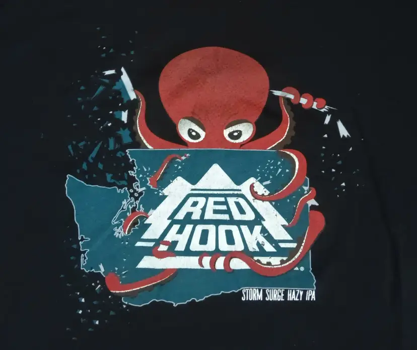 Red Hook IPA Beer Octopus t-shirt Seattle Kraken Seahawks Mariners Supersonics