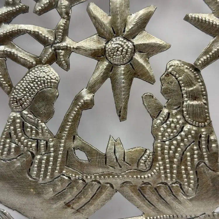 Mexican Folk Art Tin Nativity