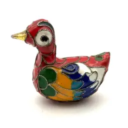 07 - Vintage Colorful Cloissone Duck 2”