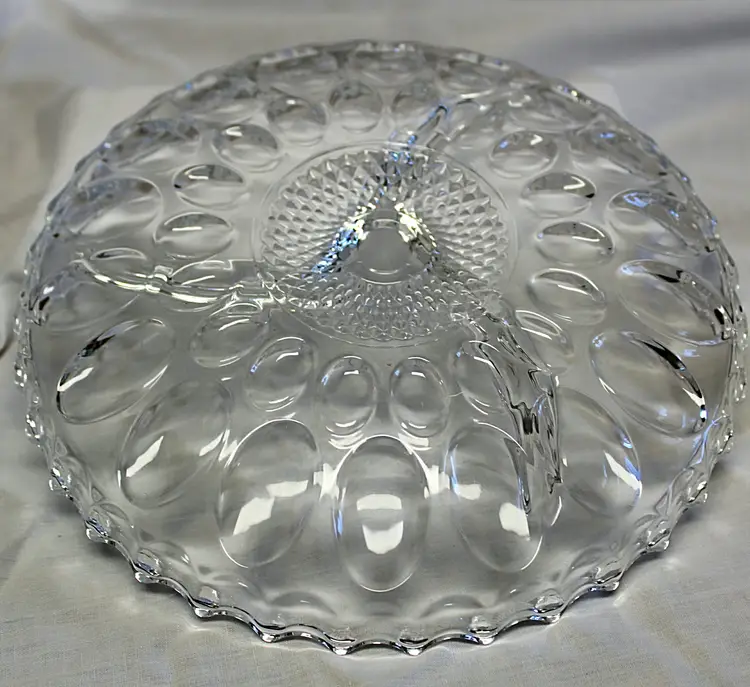 Anchor Hocking Early American Brilliant Cut Glass divided Relish