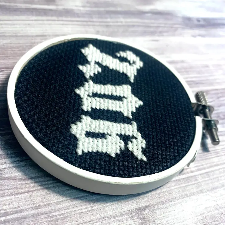 Seattle 206 Area Code Mini Hand-Embroidery 3"