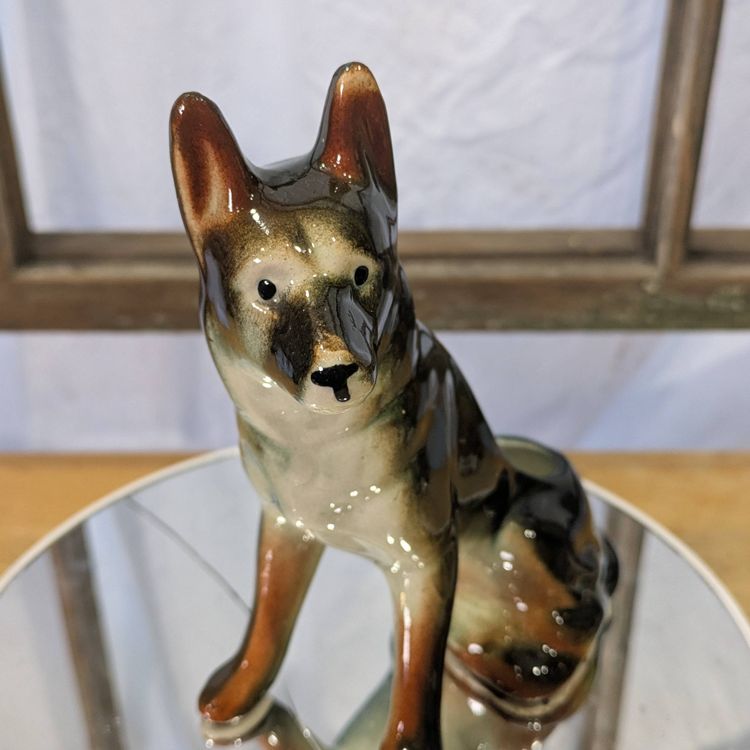 Porcelain Dog Candle Holder