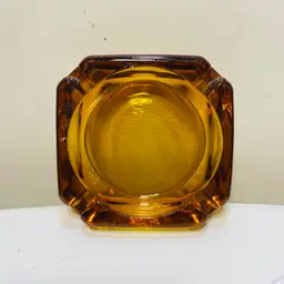 Vintage 1970s Amber Ashtray
